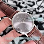 Buy Online Knockoff IWC Portofino Grey Dial Brown Leather Strap Automatic Watch